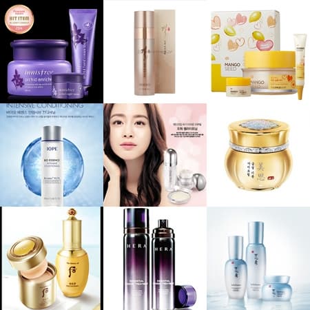 Various Korean brand cosmetics